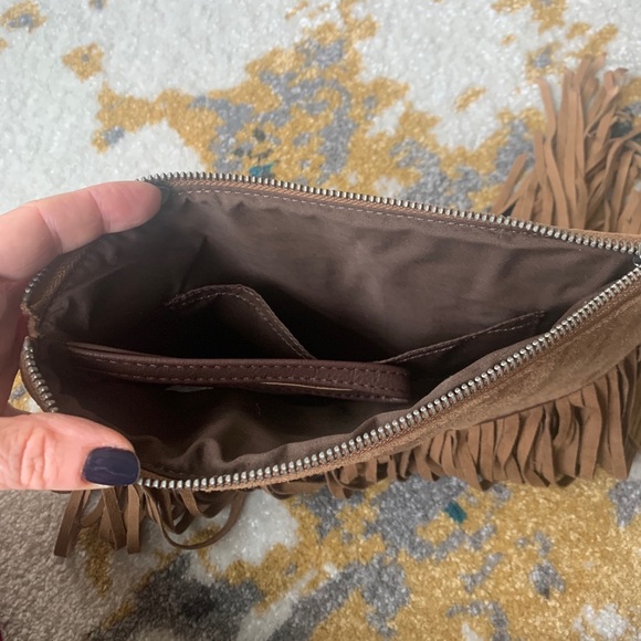 Abercrombie & Fitch Boho Faux Suede Purse Wristlet Southwestern - Picture 5 of 5